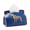 Top Antique Creative Home Napkin Paper Box Coffee Table Top Bedroom Room Car Multifunction Leather Tissue Storage Box