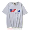 デザイナーファッション衣類 Tシャツ Tシャツトレンディ Trapstar ブルーレッドタオル刺繍夏メンズレディースピュアコットンラウンドネック半袖ストリートトップス