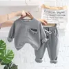 Sets neue Herbst Baby Girl Boys Kleidung Casual Sport Solid T -Shirt Hosen 2pcs/Set Kid Child Clothes Anzüge Baumwollstrecke 230505