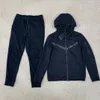 Trailsuit 2 adet set Erkek Spor Pantolon Tech Polar Tasarımcı Kapşonlu Ceketler Uzay Pamuk Pantolonları Kadın Kalın Katlar Dipler Erkekler Joggers Jumper Tracksuit XL