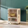 Cat Carriers Modern Solid Wood Cages Luxe Villa Home Grote huis Creatieve kooi voor met wielen Multifunctionele huisdierenbenodigdheden