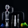 Paladin886 CSYC NC063 Bongs à eau en verre Pipes à fumer Ensemble de sac 14mm Pointe en céramique Quartz Banger Pince à ongles Outil Dabber Bocal en silicone Z Style Poignée Anti-éclaboussures Dab Rig Bong