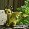 Dekorativa föremål Figurer Everyday Collection Miniature Fairy Garden and Home Mini Dragon Rex The Green Dragon Collectible Decor Fantasy Figurine Gift 230504
