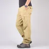 Pantalons pour hommes Hommes Printemps Automne Casual Coton Cargo Hommes Salopette Baggy Combat Militaire Tactique Armée Droite Pantalons Longs
