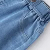 Szorty Dziewczęta Denim Denim Teenagers Summer Short Pants Kids Beach Ubrania dziecięce szorty dla nastoletnich dziewcząt 415Y 230504