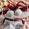 Bras Sets Clearance Sexy Lingerie Lace Lace Push Up Bra Set Set Thul Brassiere Bandage Green Brand Women The Wonderbear Set Set Размер 70A 70B 70C 75A 80A 230505