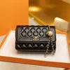 Fragrant Wind Ball Diamond Checker Large Capacity One Shoulder Crossbody Embroidery Fashion Small Square Lock Buckle Chain Bag outlet online sale 79% off