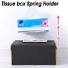 Vävnadslådor servetter Tissue Paper Box Extraktion Elastisk Tray Hushållspapper Extraktion Box Spring Pad Magic Tool för att rita papper från botten Z0505