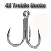 Fiskekrokar Big Game 4X #6 #50 Antirust Treble Hook Super Sharp Triple Anchor Hooks For Sea Trolling Fishing Saltwater Lure Fishhooks 230505