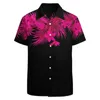 Camisas casuais masculinas neo-polinésia Samoana sereia Tribal decote em V Camisa de manga curta Islanda ilhagem Tribal 230505