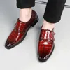 Formalne buty biznesowe dla mężczyzn czerwone jasne sukienki męskie butę moda męskie buty skórzane duże rozmiar 48 chaussure homme