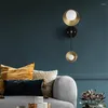 Vägglampa nordiskt minimalistiskt sovrum kreativt mässing vintage badrum kaffe