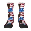 Chaussettes pour hommes drapeau américain drapeaux adultes élections Graffiti unisexe hommes femmes