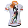 Racing Jackets Cycling Jersey Women Bike Top Shirt Short Sleeve MTB Mountain Ropa Road Bicycle Clothes Female Purple