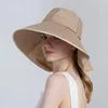 Широкие шляпы Brim Beach Scip Sun Sun Shat для женщин на открытом воздухе ультрафиолетовая защита от ультрафиолета по пешеходным рыбакам Большое ведро