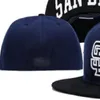 2023 Men's Baseball Full Closed Caps Summer Navy Blue Letter Bone Men Women Black Color All 32 Teams Casual Sport Flat Fitted hats " SD " San Diego Mix Colors