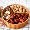 Aufbewahrungsflaschen Imitation Rattan Geflochtene Körbe Korb Schreibtisch Organizer Picknick Obstkiste Kosmetikbehälter