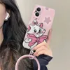 Designer Silicone phone case Pink Kitten Suitable for iPhone 14 13 12 Pro max 12 14plus Soft shell Anti-fall phone case