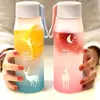 water bottle 560ml Sports Water Bottle Plastic Portable Drinking Cup Frosted Leakproof Drop-proof Shaker Mug Travel Water Bottle for Outdoor P230324