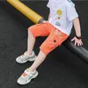 Shorts EACHIN Baby Boys Shorts Casual Solid Colors Elastic Waist Boy Pants Summer Calf Length Kids Trousers Soft Pants Children Clothes 230504