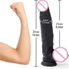 Sex Toy Massager 27 cm realistisk enorm vibrator för kvinna silikon penis dong med sugkopp hudkänsla vagina leksaker vuxna