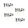 Festive Supplies 20 Pcs Baby Decor Birthday Cake Picks Music Note Cupcake Toppers Paper Musical Symbol Cakes