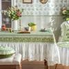 Bordduk Pastoral American Living Room Drabladuk Ljus lyxig spetsvinskåp täcker avancerad känsla