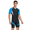 Combinaisons étanches Onepiece Lycra Combinaison pour hommes Front Zip Shorty Scuba Rash Guard Maillot de bain Combinaison Surf Natation Plongée sous-marine Peau J230505