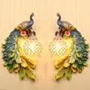 Wall Lamp Animal Peacock Lamps Colorful Indoor Sconces For Thailand Bedside Living Room Creative Light Home Decoration