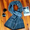 Scarves Luxury Cashmere Wool Men Warm Winter Man Scarf Charcoal Grey Comfort Dual Color Fashion Casual Wear