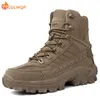 Güvenlik Ayakkabıları Kış Ayakkabı Askeri Taktik Erkekler Botlar Özel Kuvvet Deri Çöl Savaş Ayak Bilgisi Ordu Erkek Ayakkabıları Plus Boyut 230505