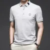 Мужские рубашки поло Дизайнерские мужские футболки Летние короткие рубашки поло с вышивкой Budge Футболки с вышивкой на шее M-4XL