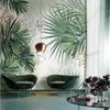 Wallpapers Noordse eenvoudige tropische planten muurpapier 3D verse regenwoud palmbladeren woonkamer slaapkamer decor achtergrond muurschildering behang