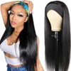 Synthetic Wigs Straight Headband Wigs 180% Density Peruvian Human Hair Wig Remy Natural Color for Black Women Jarin Bulk Sale 230227