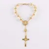 Chain DELYSIA KING Religious Ornaments Religion Catholic Communion Cup Gift Center Cross Rosary Bracelet Bead 230504