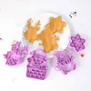 Bakvormen 4 stks/set kerst 3d koekjes mold santa sneeuwvlok sneeuwman eland dessert tool jaar feest taart decoreren accessoires