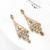 Stud -oorbellen grote kristallen hanger elegante dames 2023 mode bruiloft sieraden Rhinestone dames