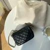 Highest quality luxury designers mini square flap bags classic black lambskin leather wallet quilting Hangbags Crossbody shoulder bag gold or silver chains