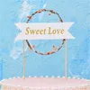 100st Cake Topper Insert Card Lysande krans Kaka Insats Kort Happy Birthday Cake Decoration Festlig bröllopsfest