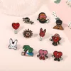 Bad Bunny Plush Toys Enamel Pin Cartoon Brooch Lapel Badges Jewelry Gift Funny Cute Fashion Kids Friends Women Men