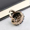 Bröllopsringar Kinel Luxury Big Natural Stone Ring Vintage Crystal Antique for Women Gold Color Party Christmas Gift Turkish Jewelry 230505