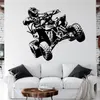 Wallpapers Vinyl Wall Decal Atv Quad Bike Quadrocycle ATV Race Motor Four Wheeler Bike Racing Rider Wall Stickers for Boys Room Decor C479 230505