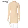 Party Dresses Chicology Long Sleeve Sweater Dress Mini Bodycon Sexy Outfits Women Winter Fall Elegant Fashion Clothes Club Christma 230505