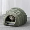Camas de gato vendem uma casa de gato de pelúcia de cama dobrável para cães para cães de capa de canil para cães pequenos de caverna