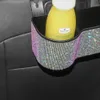 Nieuwe Crystal Rhinestones Car Trash Can Auto Seat Back Organizer opbergdoos Pocket Hangende houder bling auto accessoires voor vrouwen