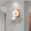 Horloges murales de luxe horloge muette numérique chambre salle à manger salon Art maison fond décoration métal