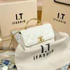 Cheap Purses on sale Mini Portable Chain Bag Genuine Leather Cowhide Small Square Fashionable and Personalized Crowd Lingge Shoulder