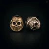 Outdoor Gadgets Original Smiling Little Skull Beads Brass Cupronickel Pendant Car Keychain Backpack Bracelet Necklace