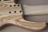 5 strängar Burl Maple Top Electric Bass Guitar med svart hårdvara, pärlinlägg,