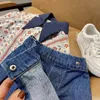 Röcke 2206 Baby Mädchen Casual Jean Plissee Shorts Kleinkind Kleinkind Kind Denim Scanties Hose Rock Sommer Frühling Baby Kleidung 1-12Y 230504